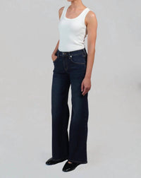 ETICA Romi French Wide Leg Pants in storm chaser - women's jeans - alternate view