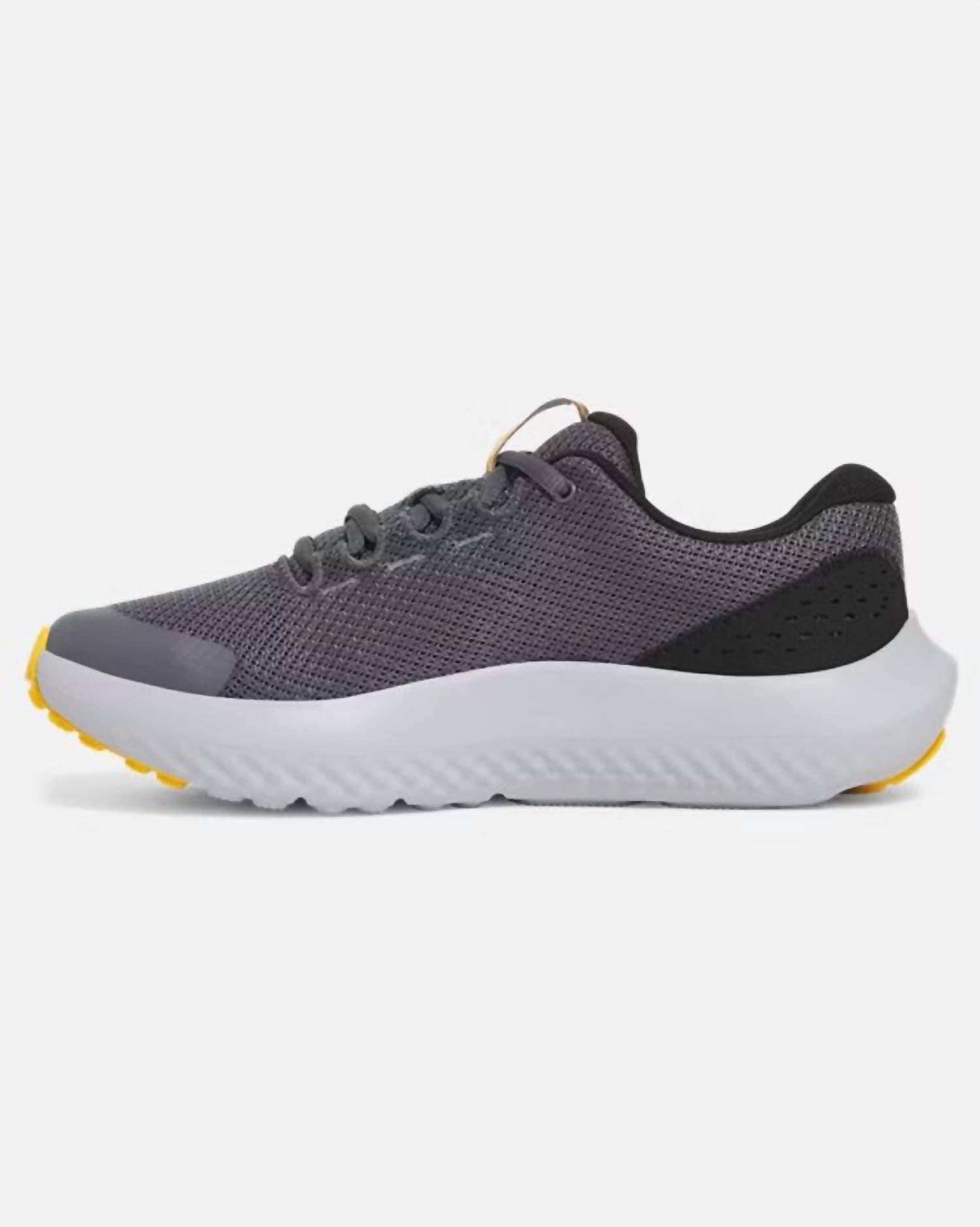UNDER ARMOUR Kid's Surge 4 Running Shoes in grey white - kids' sneaker - detail view