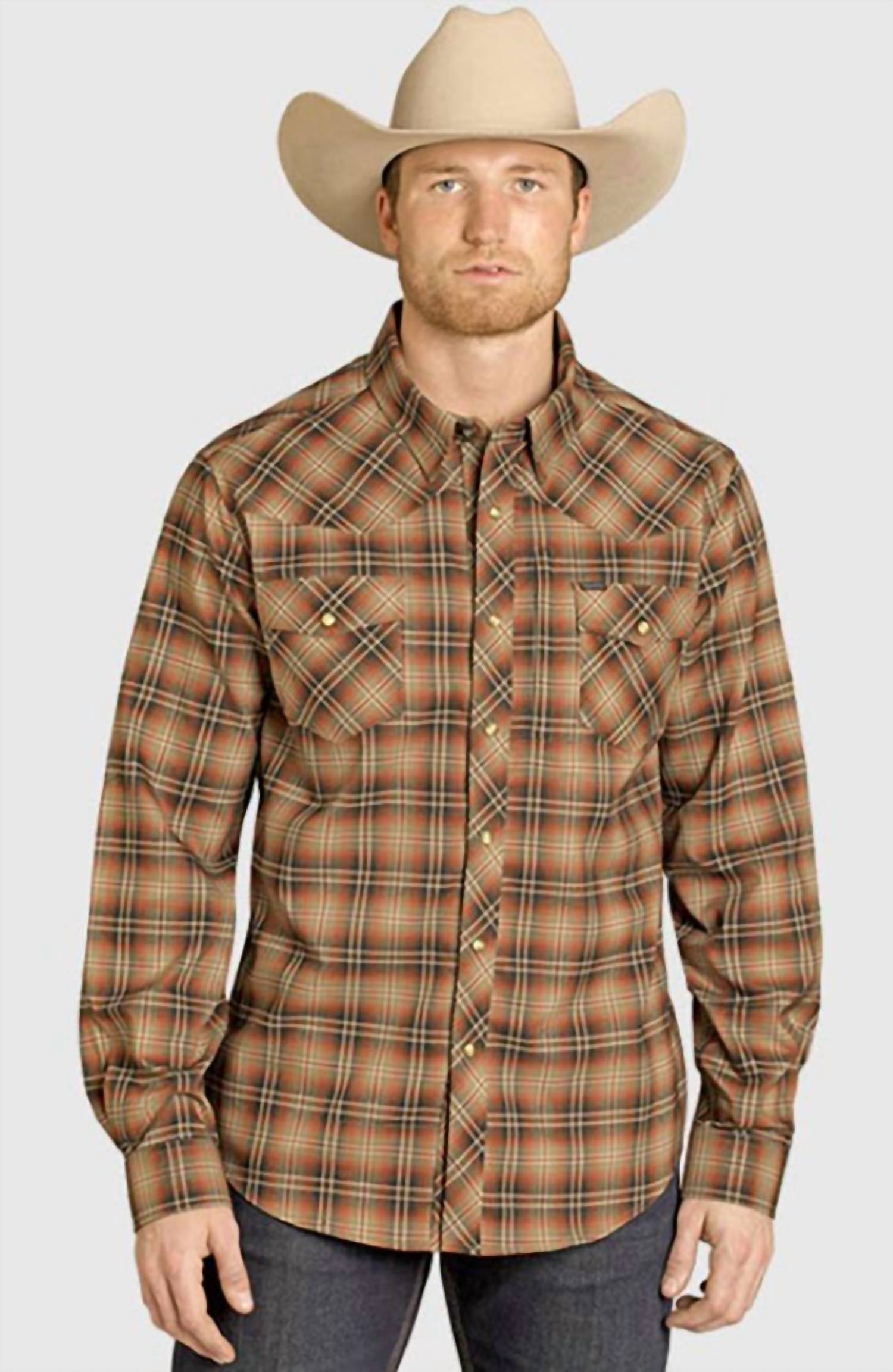 Rock & Roll Denim - Men's Stretch Brushed Plaid Reflex Shirt