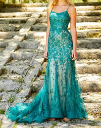 Ellie Wilde - Scoop Embroidered Prom Gown