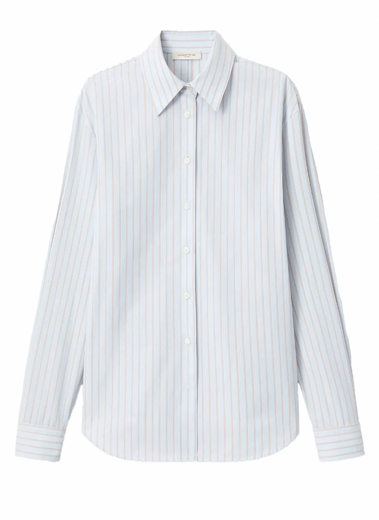 Lafayette 148 - Aurora Stripe Cotton Tailored Shirt