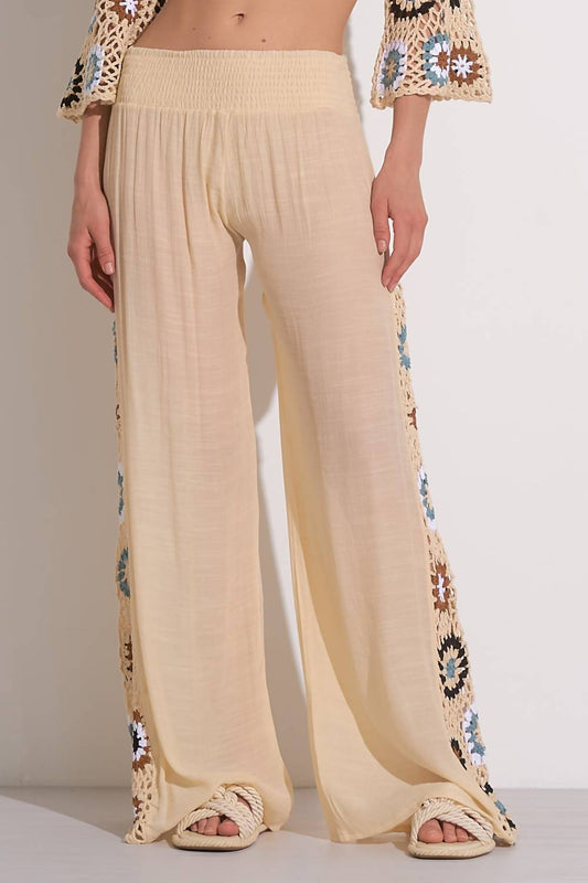 Elan - Crochet Side Panel Pants