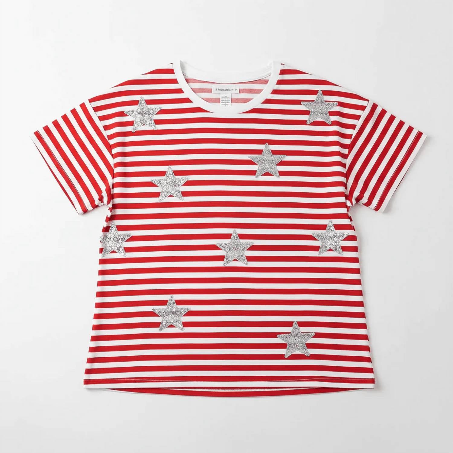 Vine & Love - Sequin Star Stripe Top