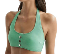 Reiss - Iris Halter Bikini Top With Button Detail
