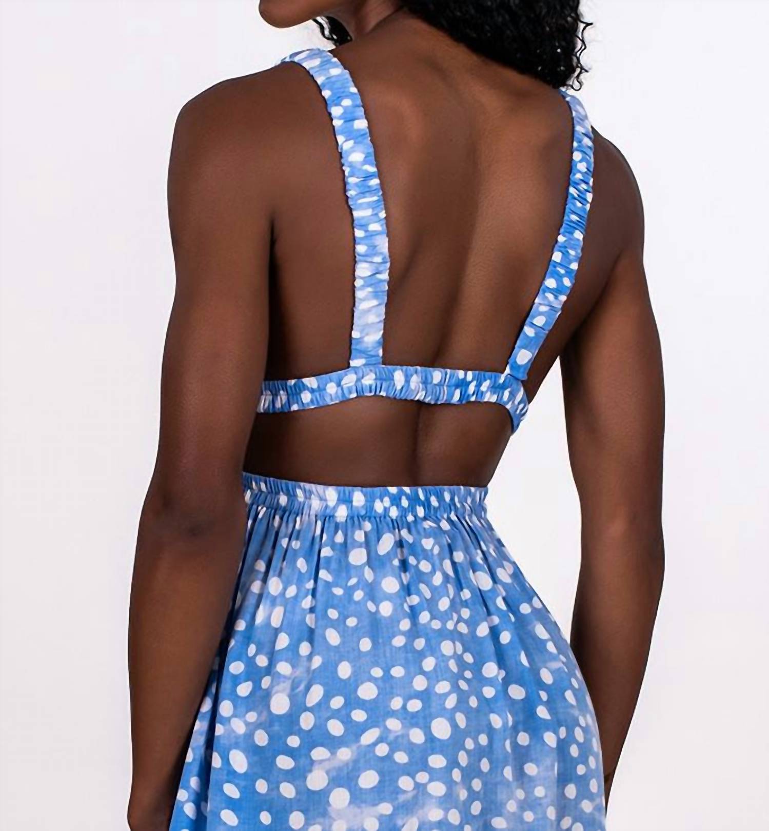 Tiare Hawaii Hope Mini Dress in pebbles chambray - women's dress - alternate view