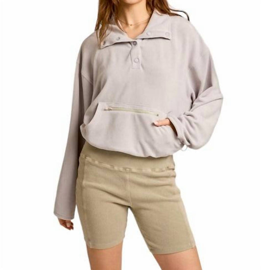 Le Lis - Pocket Detail Boxy Fleece Pullover