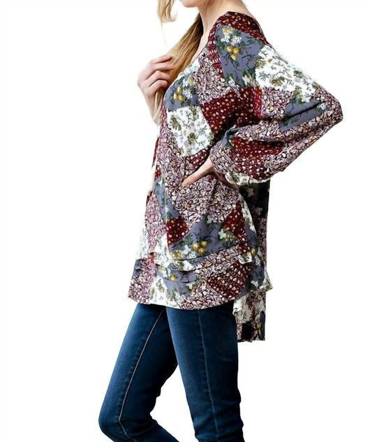 Kori - Patchwork Print Top