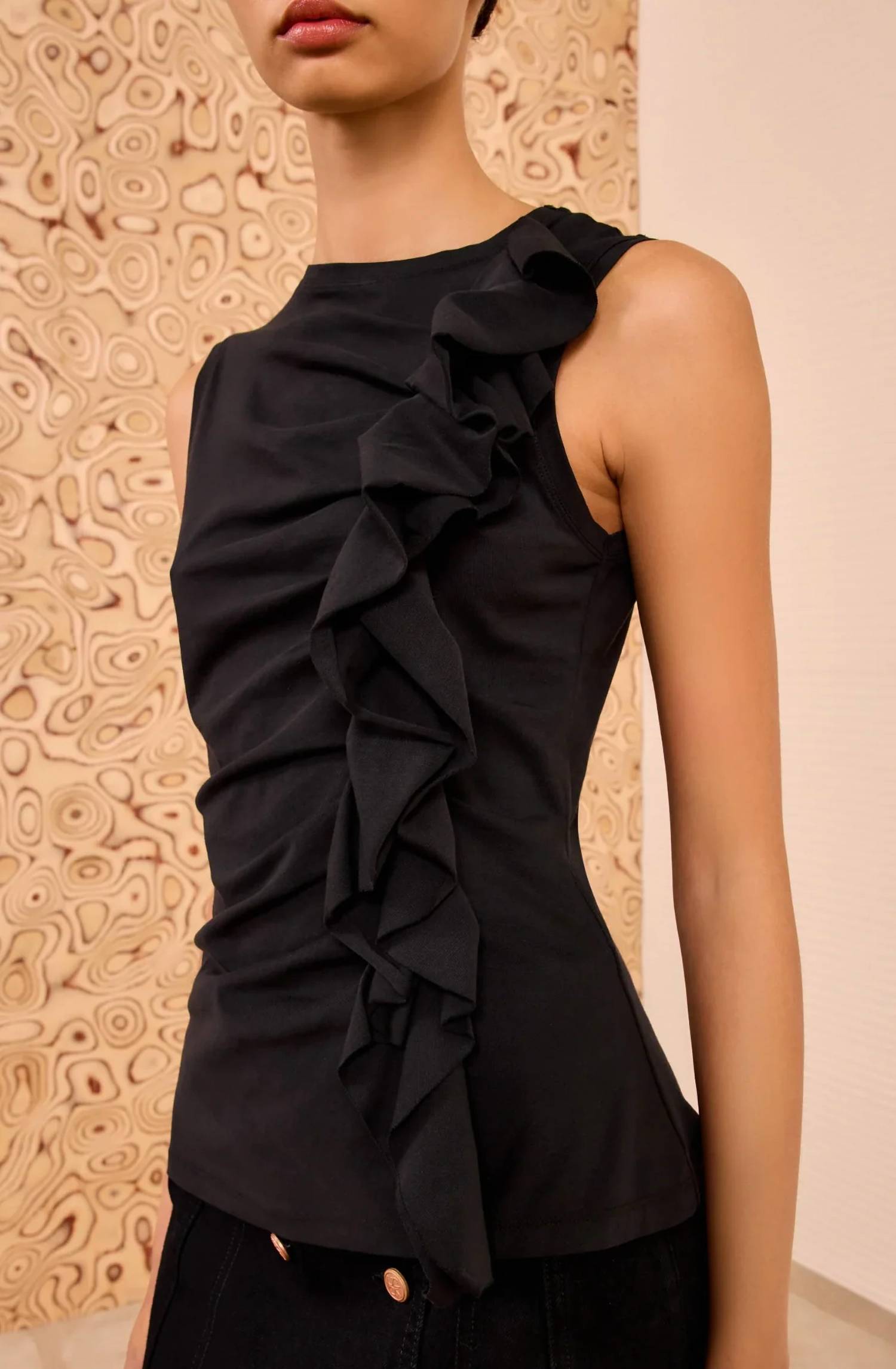 Ulla Johnson - Clio Ruched Ruffle Top