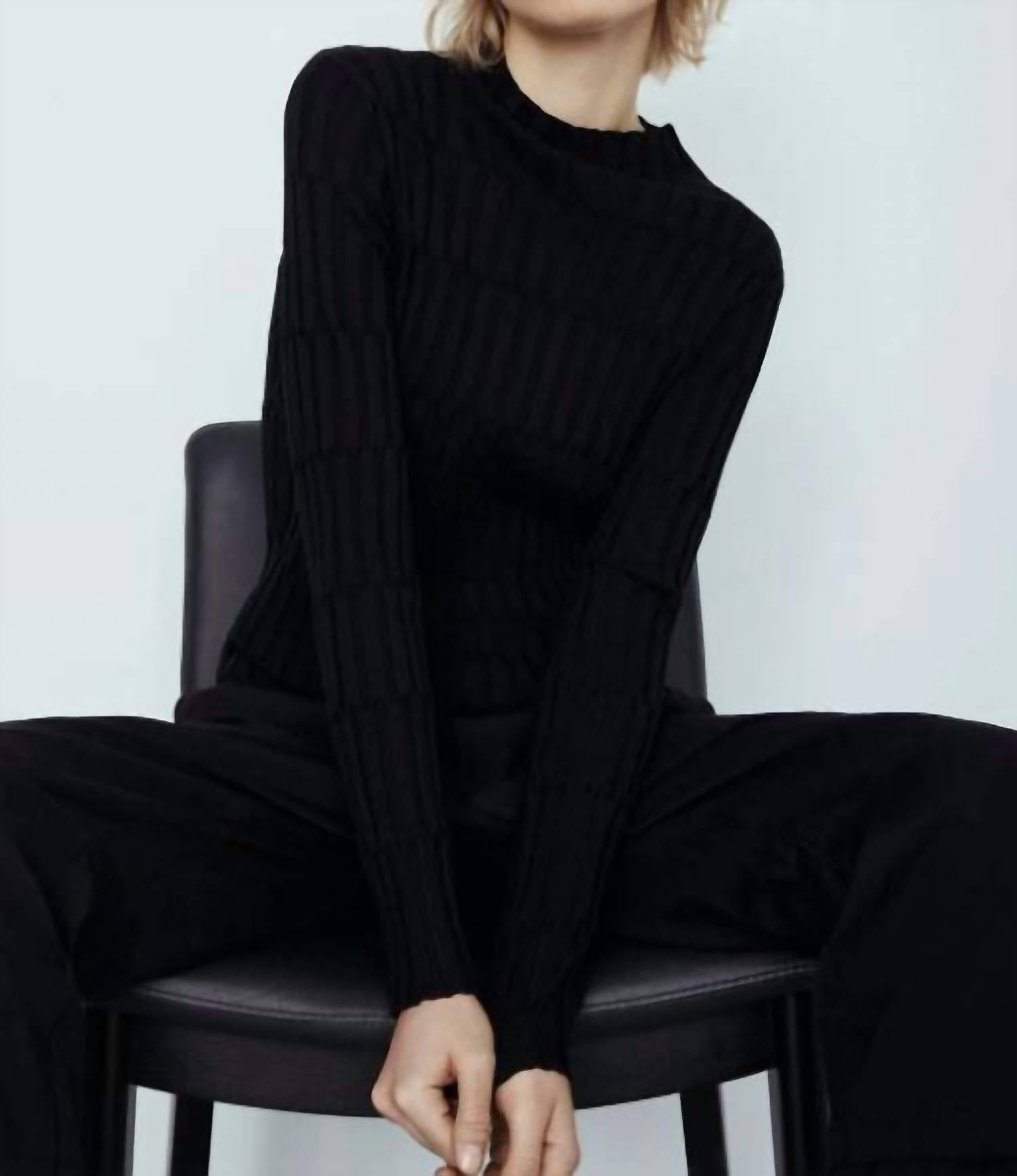Melissa Nepton - Colette LS Rib Mock Neck