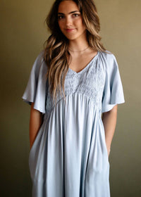 Heyson - Bergamot Smocked Bodice Tiered Maxi Dress