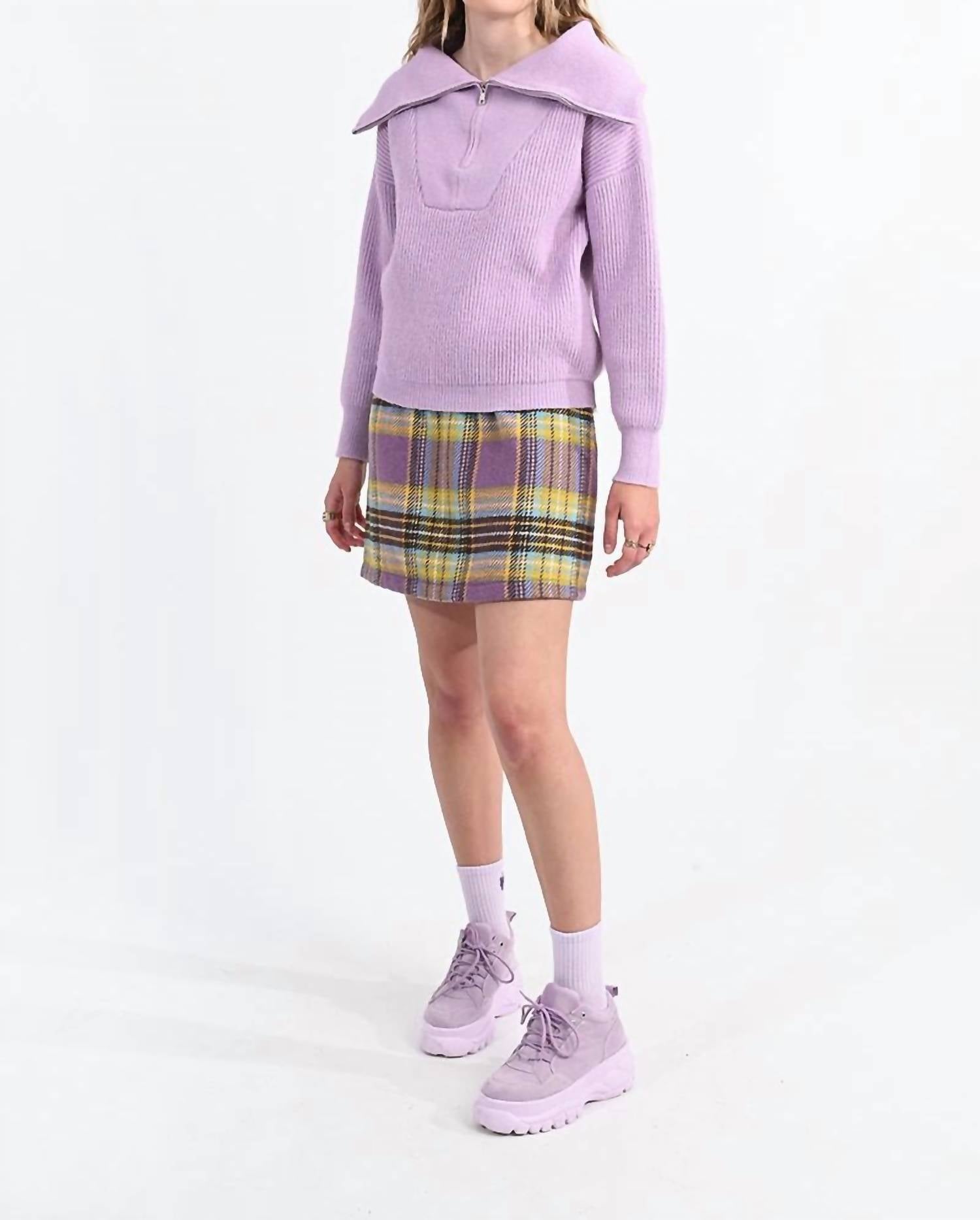 Zip Turtleneck Sweater