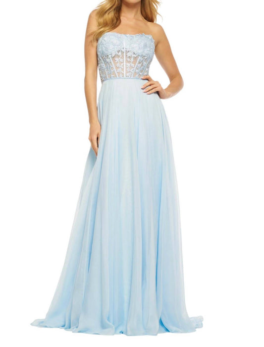 Sherri Hill - Strapless Delicate Floral Prom Dress