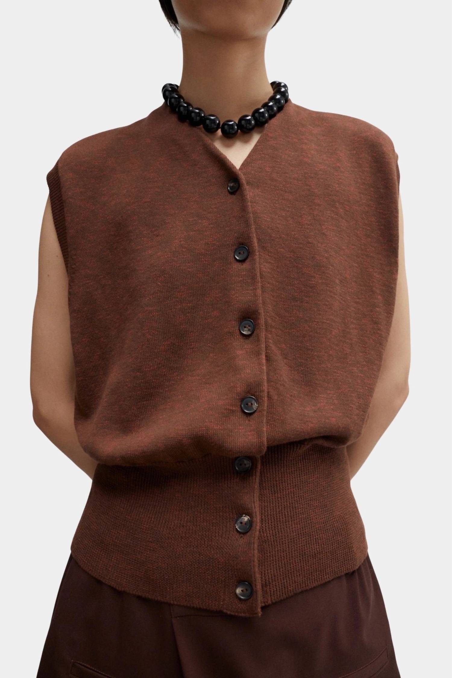 Cordera - Flecked Cotton Waistcoat
