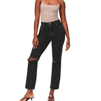 Abercrombie & Fitch - Curve Love Ultra High Rise Ankle Straight Jeans