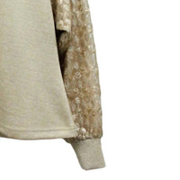Berek - Women's Light Golden Teardrop Mock Neck Top