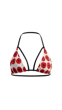 Voglia Swimwear Halle Reversible Bikini Top in black red white - women's swimwear - view 4