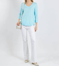 Elliott Lauren - 3/4 Sleeve V-neck Tee
