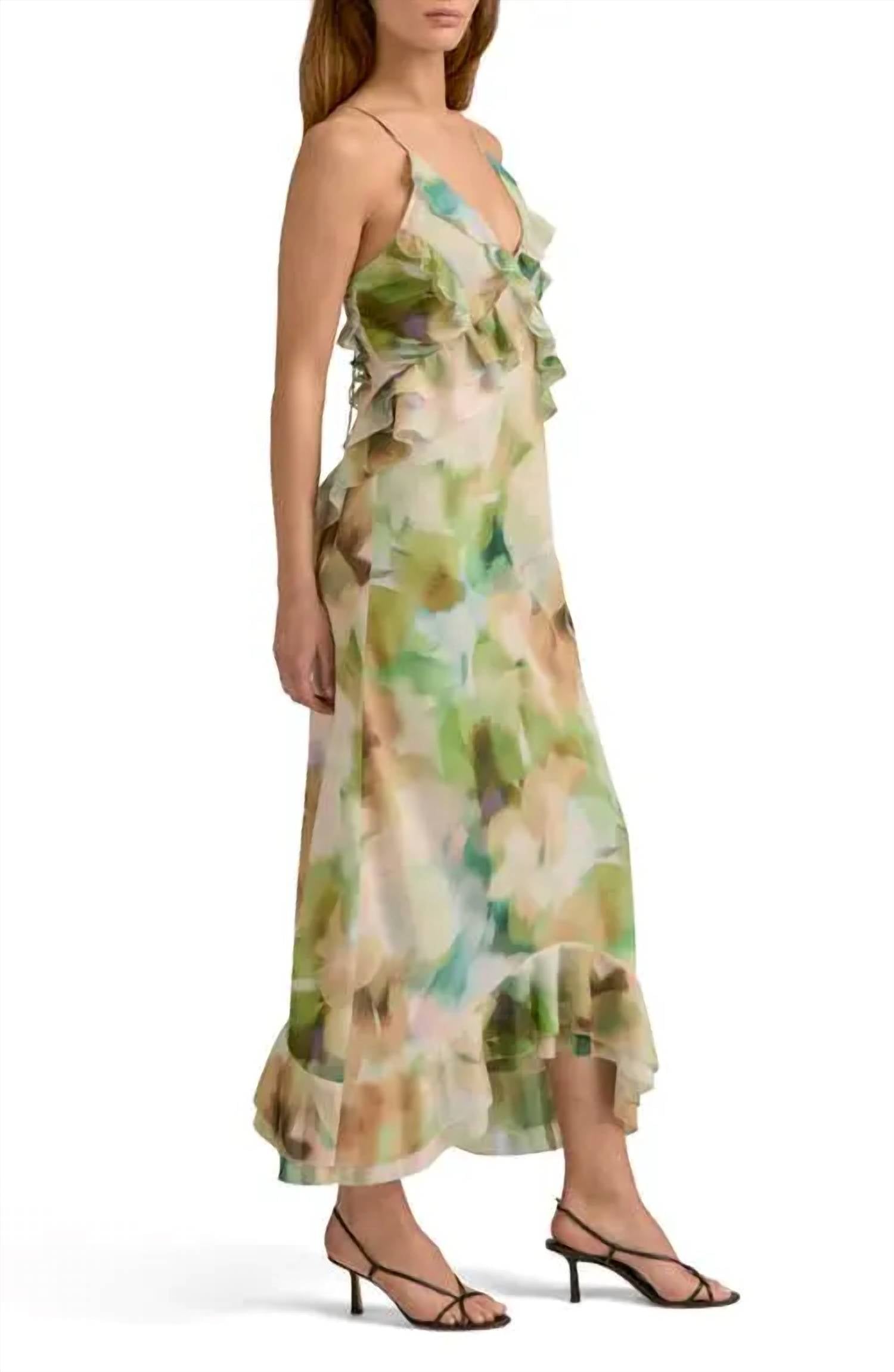 Favorite Daughter Who Me Maxi Dress in botanic arista - women's dress - detail view