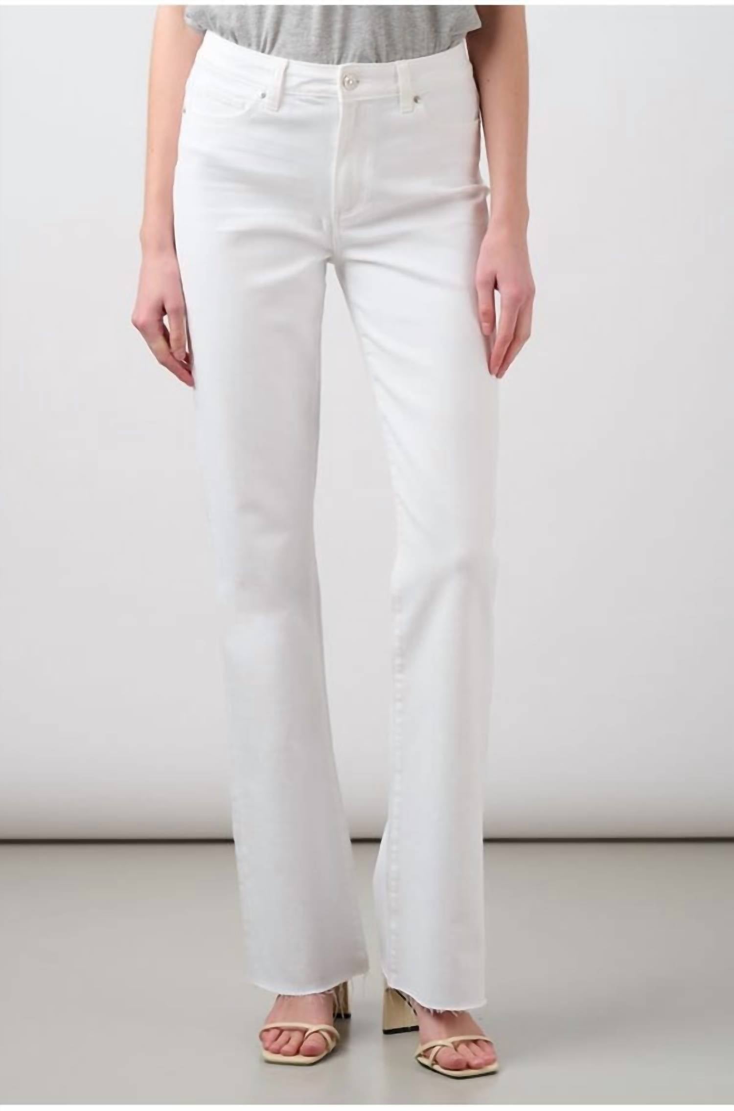 Paige High Rise Laurel Canyon Jeans in crisp white - women's jeans