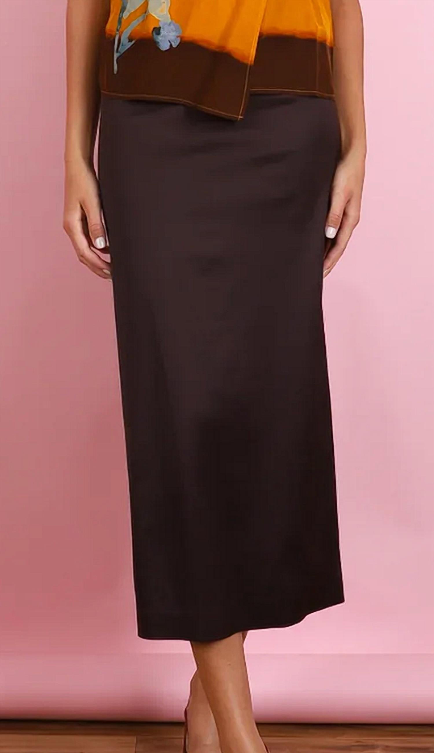 vanessabruno Floriane Skirt in brun - women's skirt - detail view