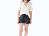Mittoshop - Flutter Sleeve Tie Front Top