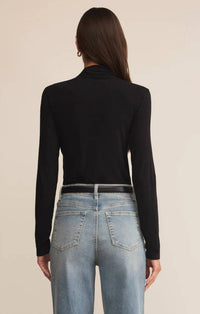 Z Supply Lira Second Skin Top in black - women's shirt - alternate view