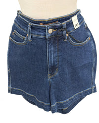 Judy Blue Women's High Waisted Tummy Control Shorts in denim - women's shorts