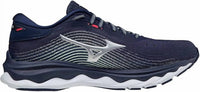MIZUNO Women's Wave Sky 5 Running Shoes in navyblue pink 1 - women's shoe - detail view