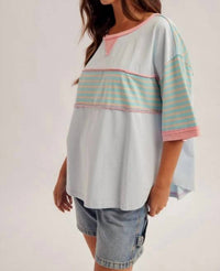 Hem & Thread - Audrey Striped Oversized Top