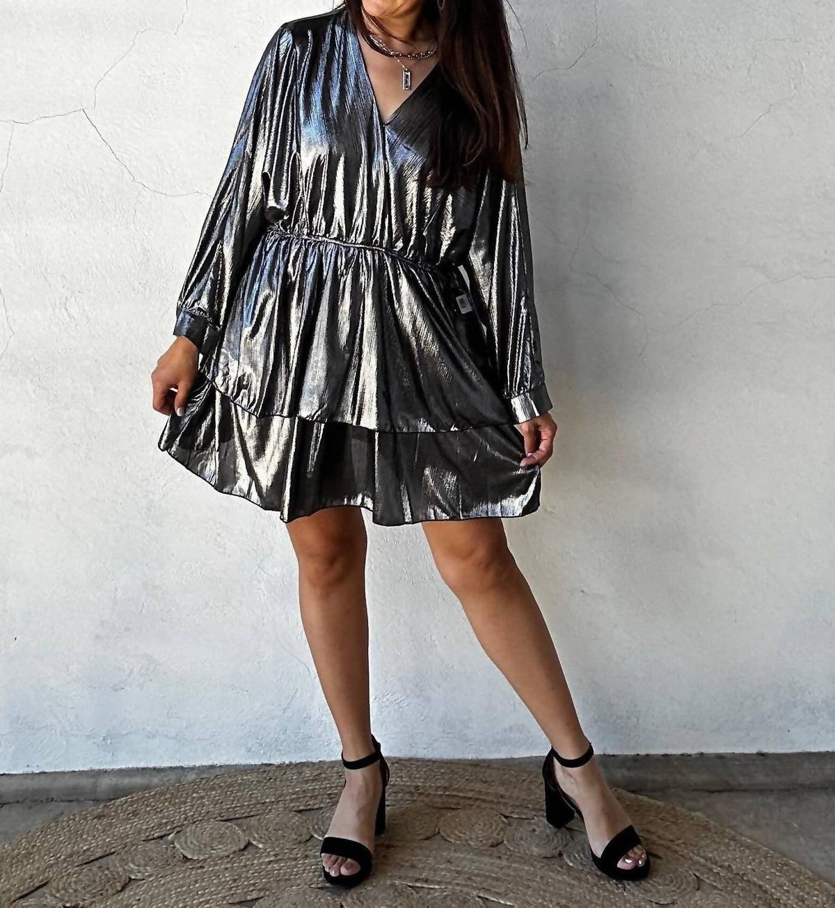 Umgee - Gunmetal Mini Dress