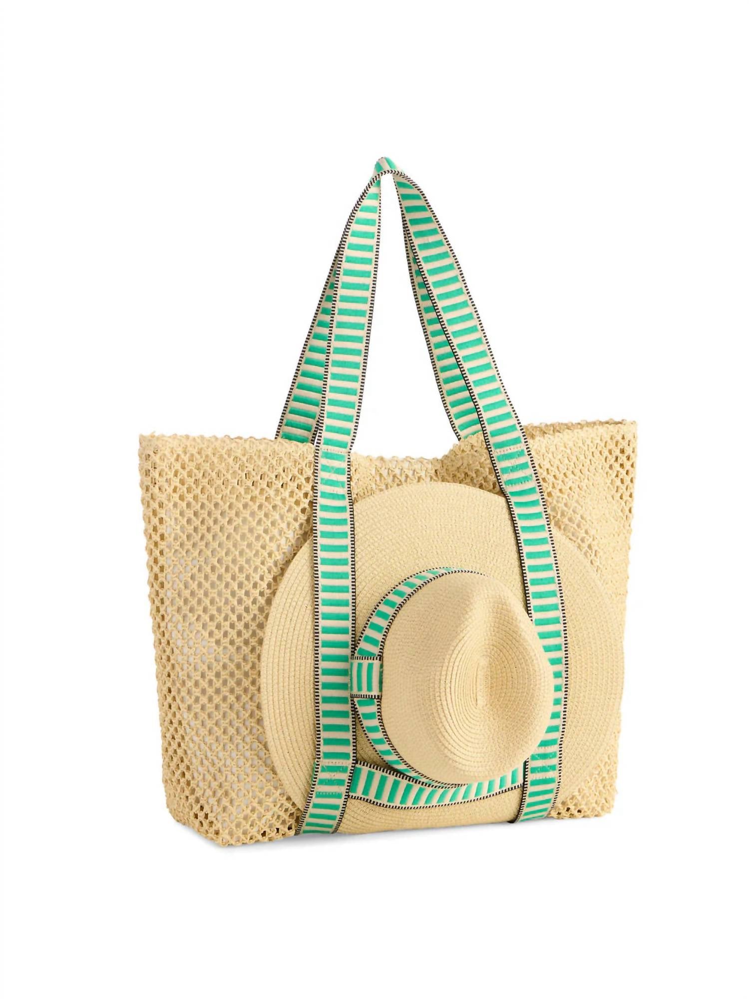 Shiraleah - Women's Dorian Tote And Hat Set