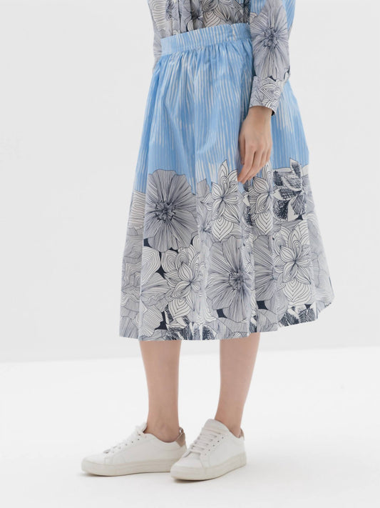 Rosso35 - Patterned Midi Skirt