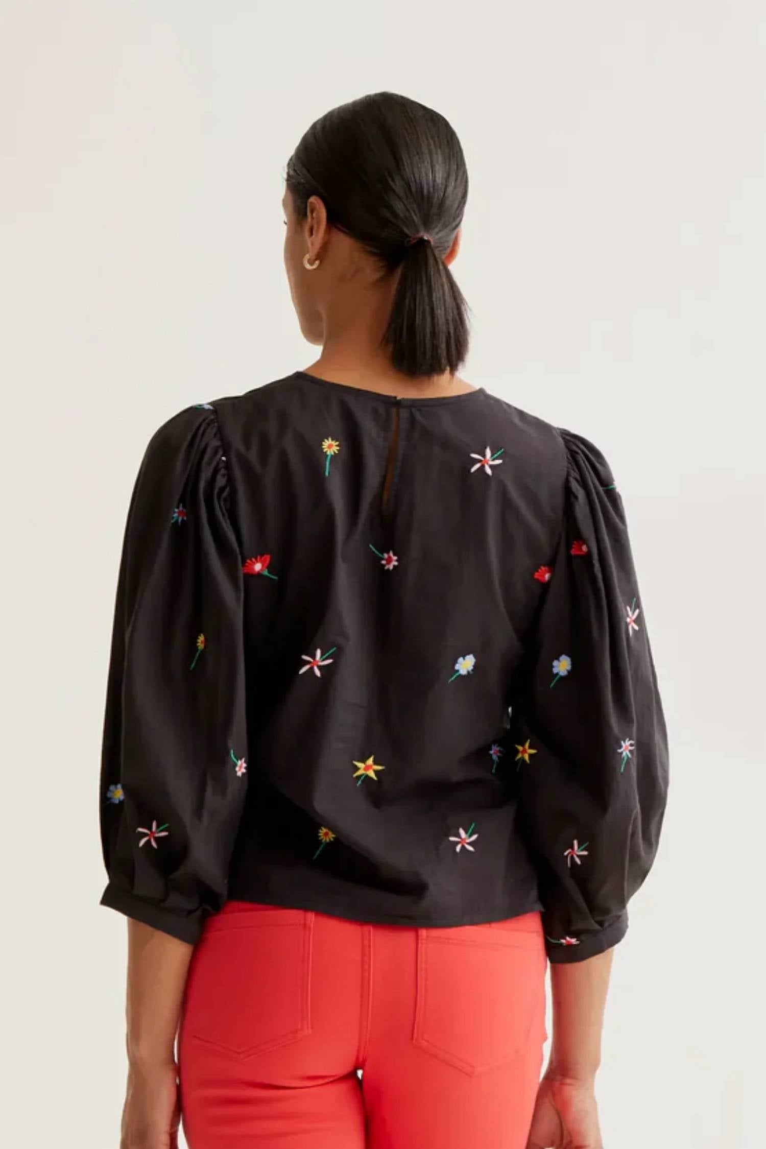 Compania Fantastica - Long Sleeve Floral Top