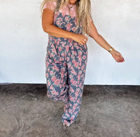 BLAKELEY Cassidy Denim Overalls in pink floral ditsy - women's pants - view 5