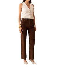 Vivid - Corduroy Wide Leg Crop Jeans