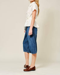 Aaron & Amber - Belted Detail Button Top