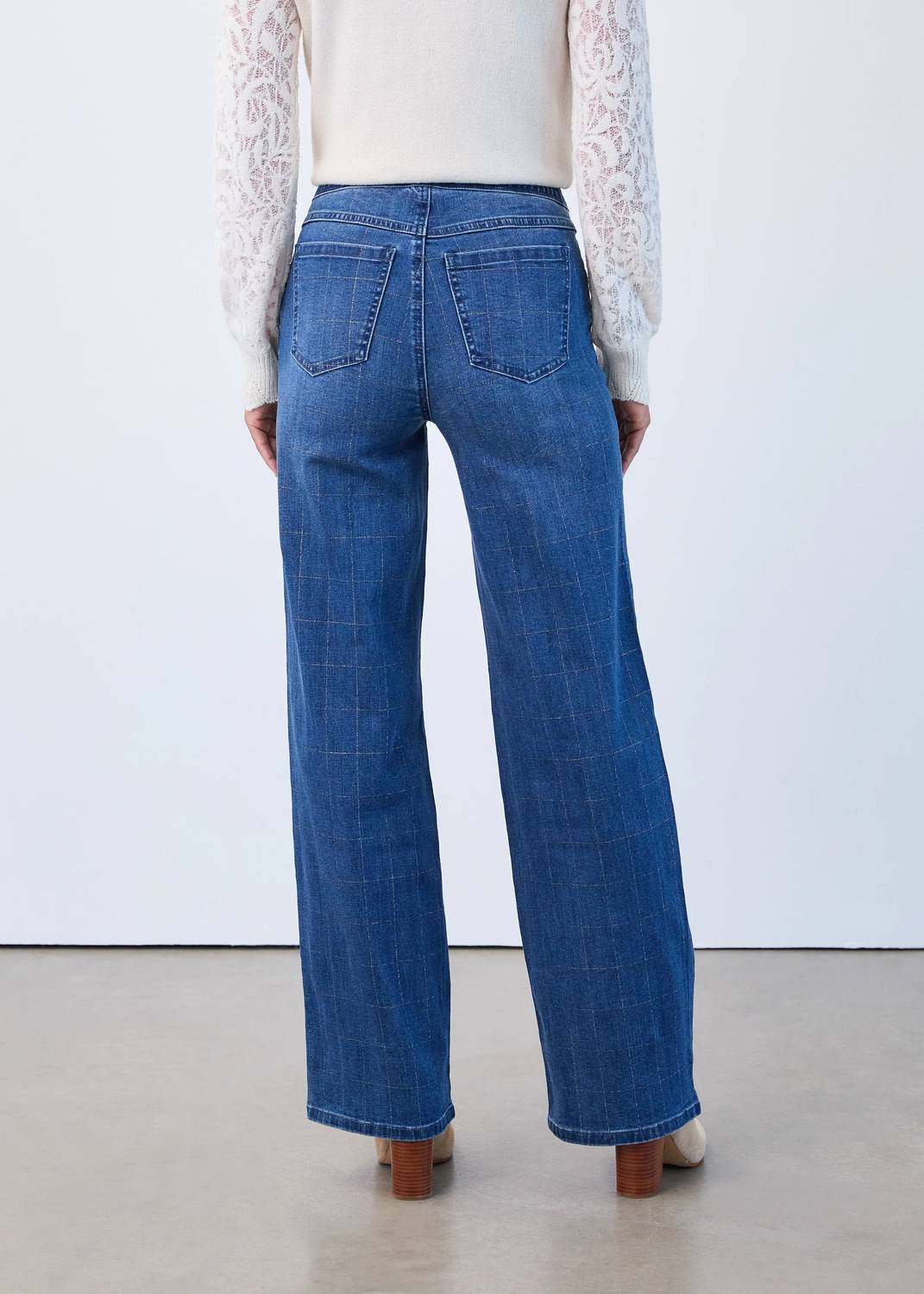 Fdj - Portia Pull-on Wide Leg Denim Pants