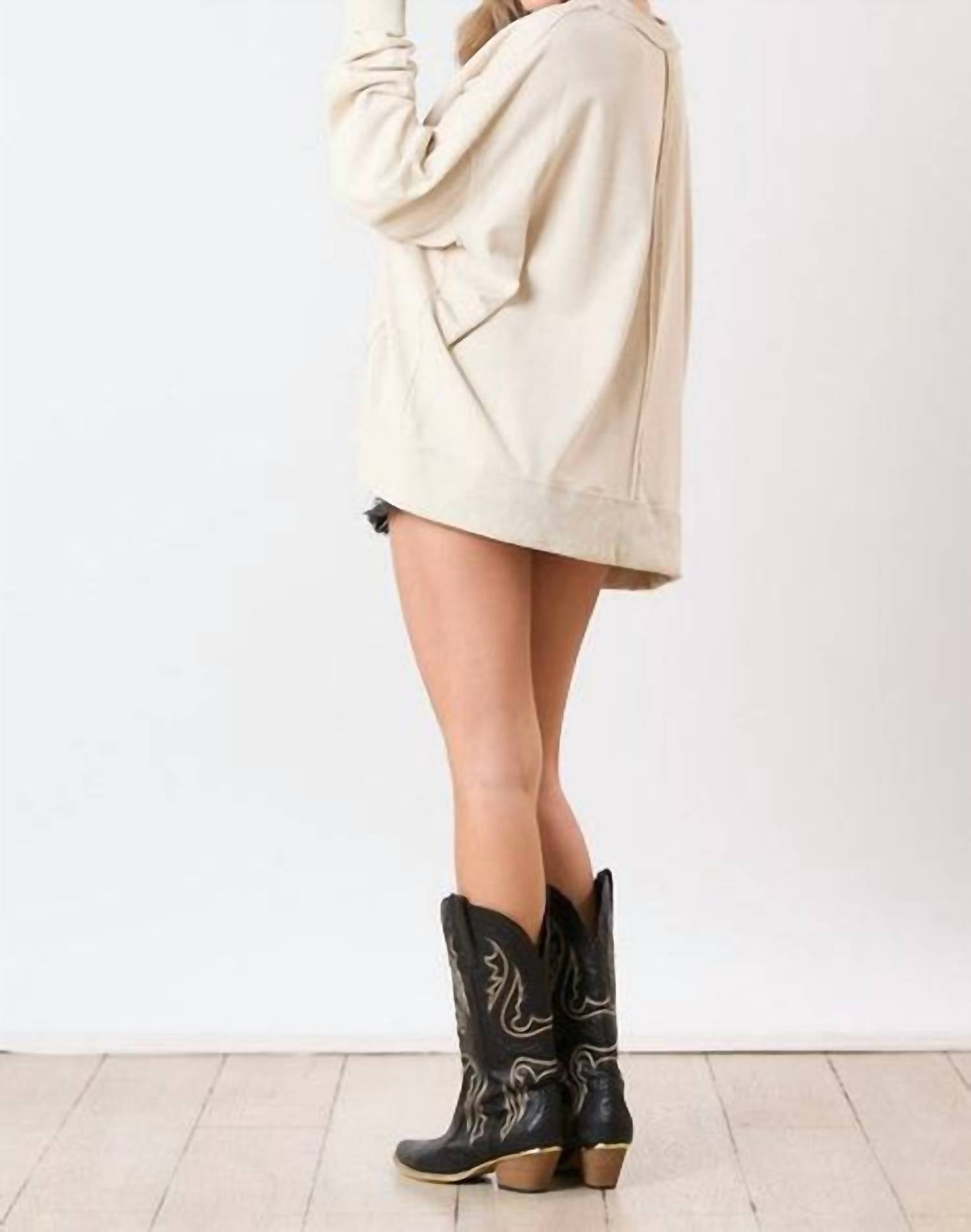 Peach Love Nashville Printed Sweatshirt in beige - women's top - view 6
