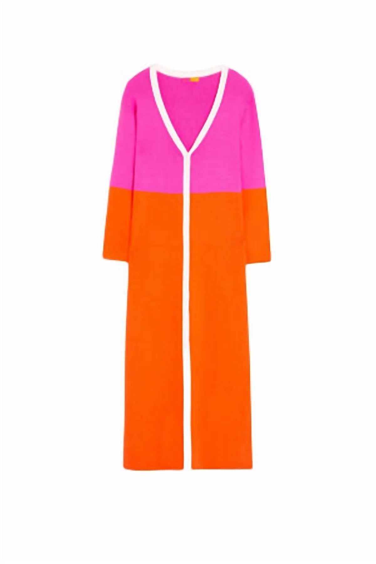 Vilagallo - Knitwear Serena Bicolor Long Cardigan