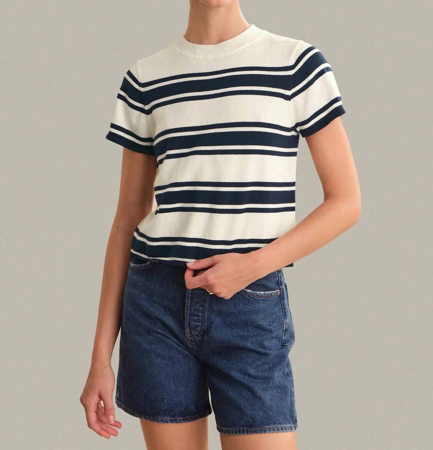 525 America - Nerida Striped Sweater Tee