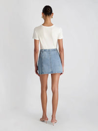 French Connection - 90s denim multi seam mini skirt