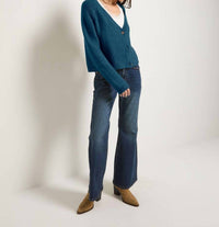 Seventy Eight and Sunny Meadow V-neck Cardigan in deep sea - women's cardigan - view 4