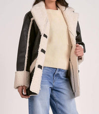 Elan - Fleece Lined Faux Leather Jacket