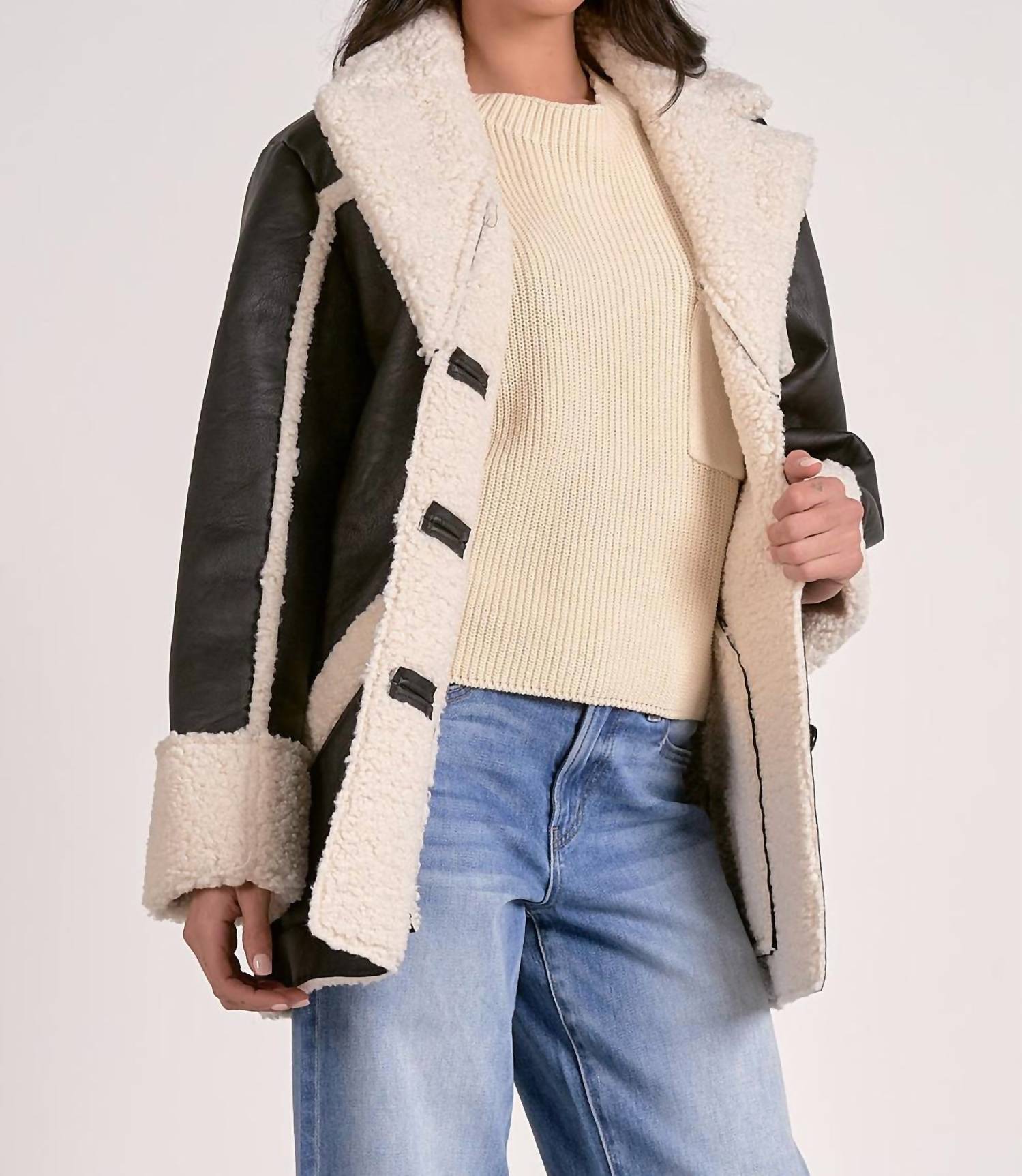 Elan - Fleece Lined Faux Leather Jacket