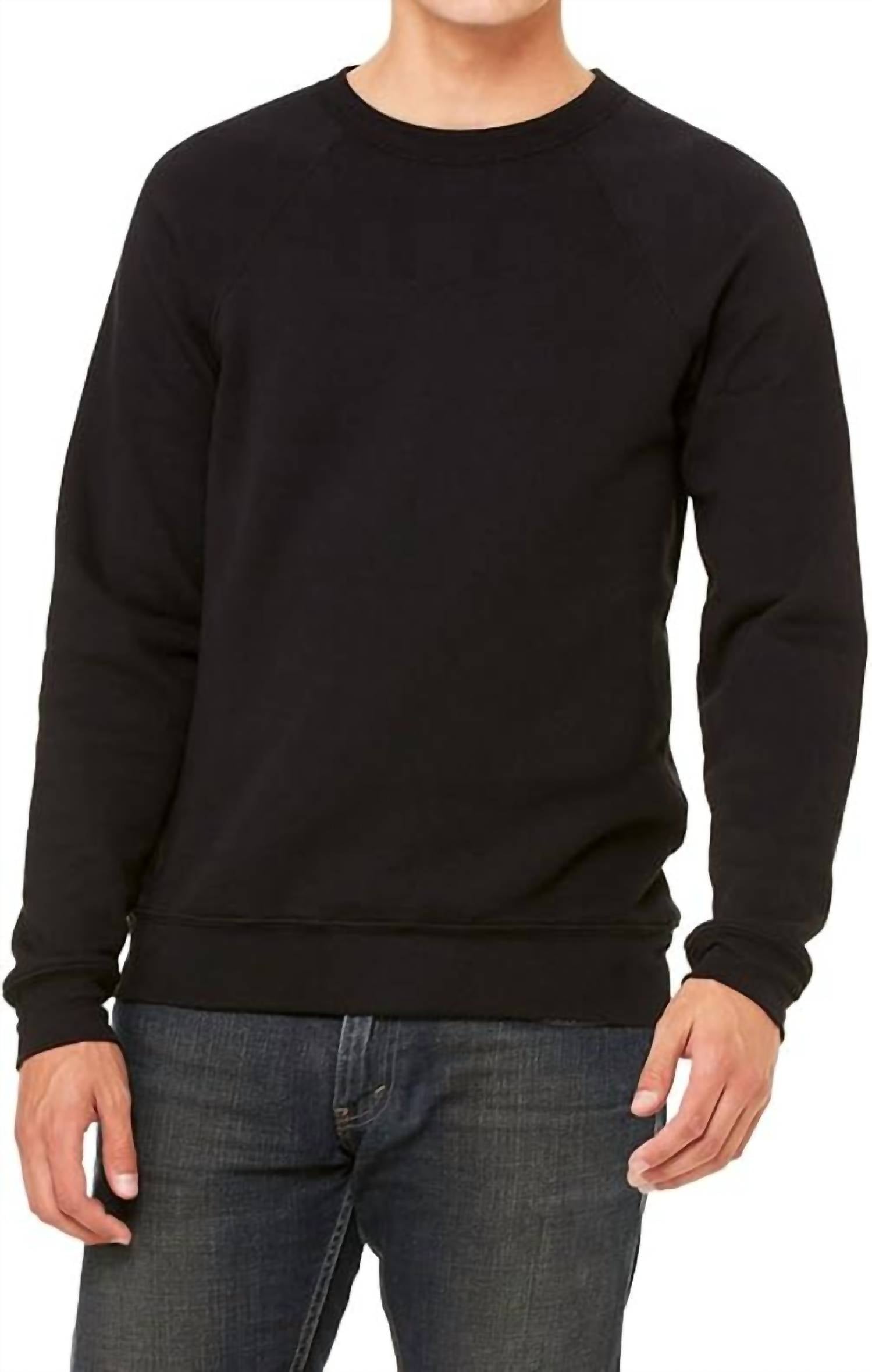 BELLA + CANVAS Unisex SPO Long Sleeves Sweatshirt in black - men's shirt