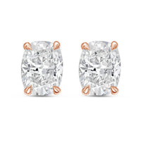 Diana M Jewels - Women's Cushion Lab-Grown Diamond Stud Earrings (12.00 TCW) - Luxe
