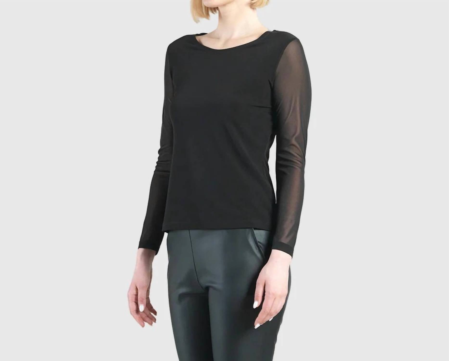Clara Sun Woo - Long Mesh Sleeve Top
