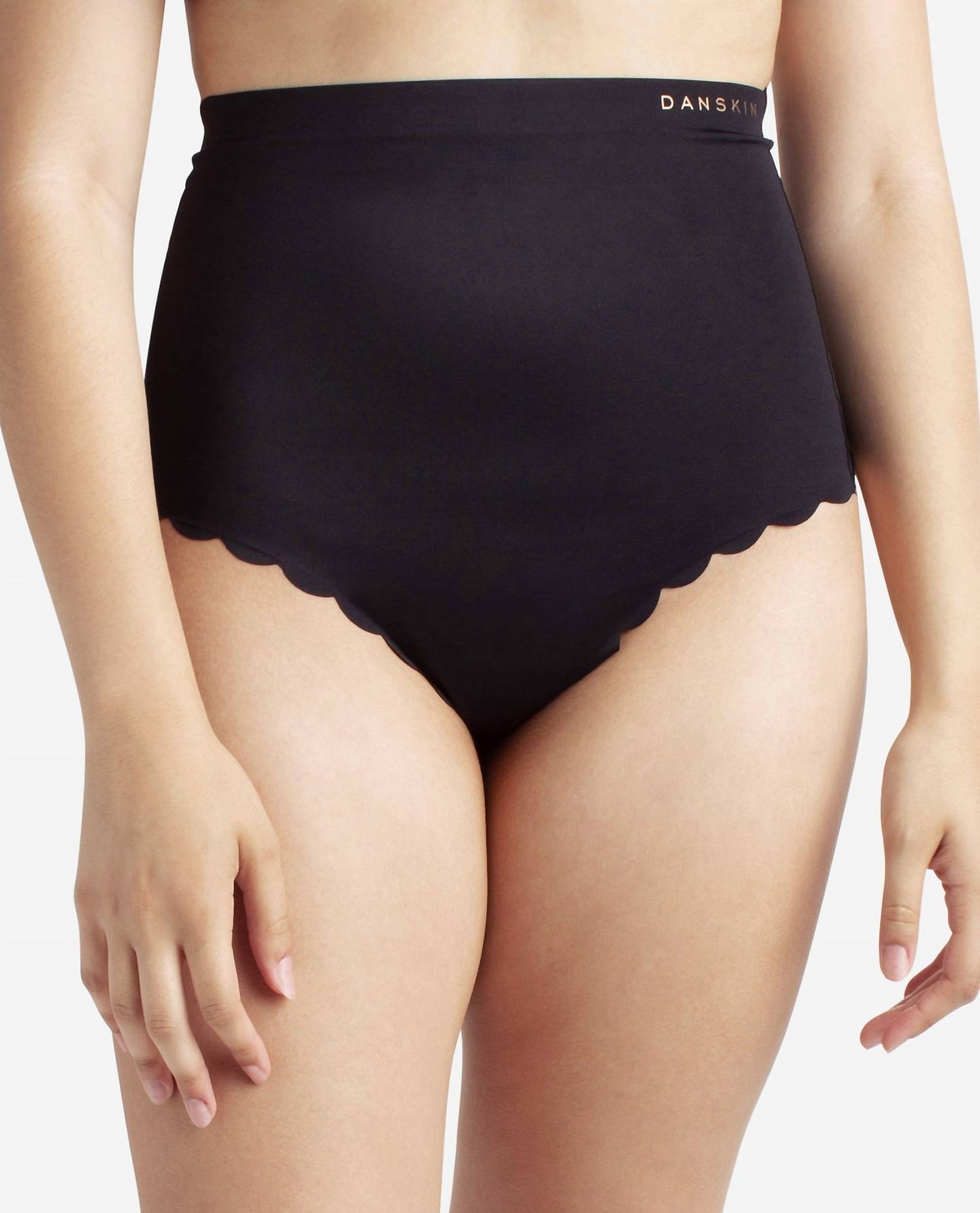 Danskin - 2-Pack Laser Thong Shaping Underwear With Scallop Edge