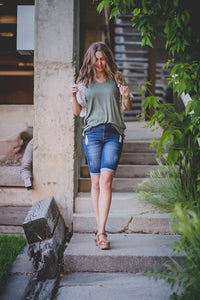 Color Swatch - Peyton Bermuda Denim Shorts