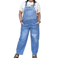 la society Easy Street Denim Overalls in blue - women's jeans